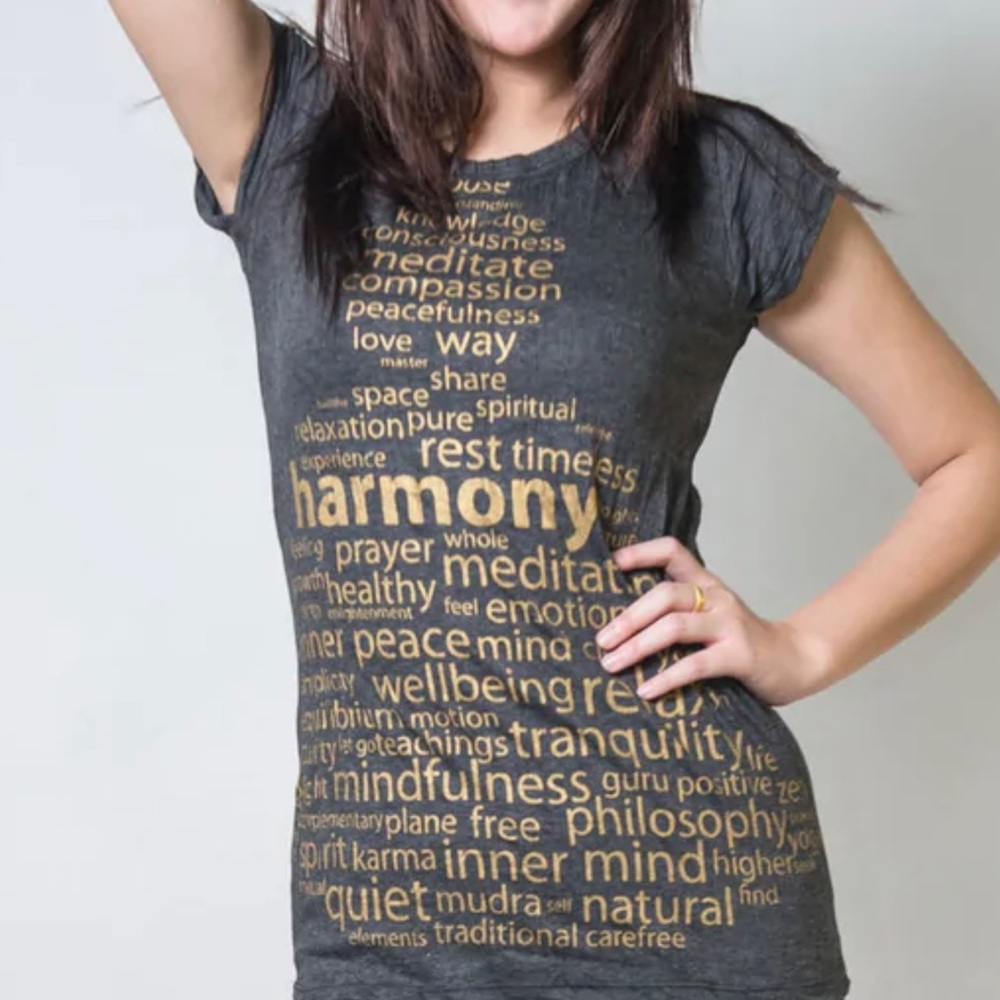 Inspirational words tee shirt-100% cotton NWOT’s Grey